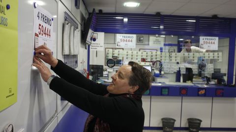 Administraci�n de loter�a de Villalba donde se vendi� a m�quina un d�cimo agraciado con el quinto premio