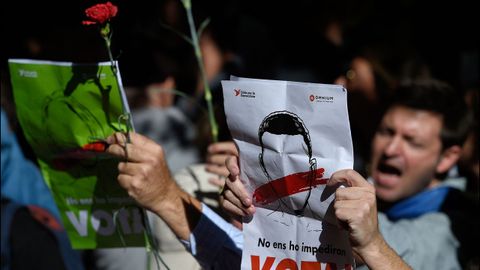 Protestas en las calles de Barcelona