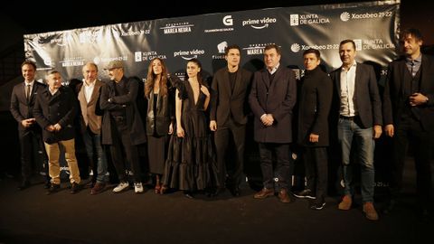 presentacion serie Operación marea negra, con fotocol, estará conselleiro de cultura e actores, entre eles, álex gonzález, PREESTRENO SERIE DE AMAZOM PRIME