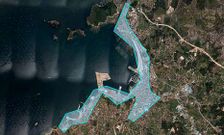 El mapa del ministerio situaba todo el litoral de Vilagarc�a en riesgo de inundaci�n. 