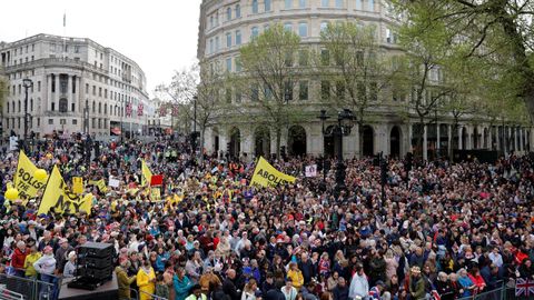 Ambiente en Trafalgar Square