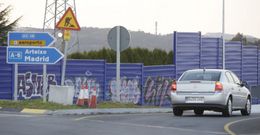 Las pintadas del tramo de la Zapateira de la tercera ronda. 