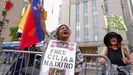 Manifestaci�n para pedir la libertad de Cilia Flores y Maduro en Nueva York