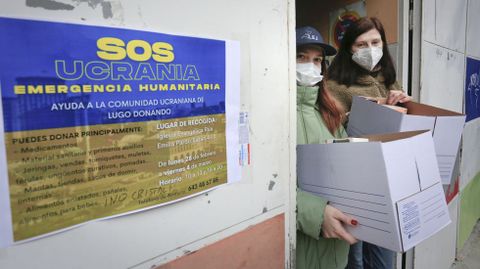 Recogida de alimentos y material sanitario en Lugo. 