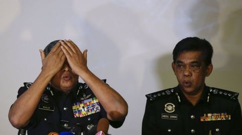 El inspector general de la Real Polic�a de Malasia (RMP) Khalid Abu Bakar