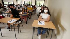 Alumnos de bachillerato en el IES Castro Alobre, en Vilagarc�a. A ellos no les afectar�n las nuevas modalidades de la etapa