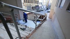 Imagen de archivo de unas obras de mejora de accesibilidad a un edificio en Lugo
