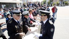Alberto Carballo, a la izquierda, junto a su antecesor, a la izquierda con perilla. 