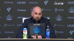 El t�cnico del Celta, Claudio Gir�ldez, en la rueda de prensa posterior al duelo ante el Mallorca.