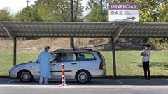 Punto de toma de muestras en el hospital de Monforte, en una imagen de archivo