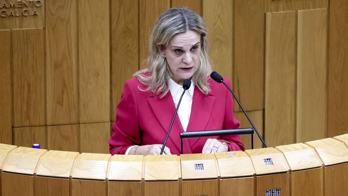 La valedora do pobo en el Parlamento, a principios de diciembre