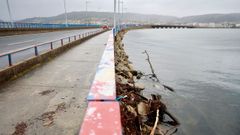 Imagen tomada desde el lado ferrolano del puente esta semana. 