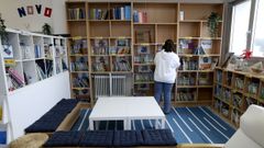 Biblioteca de un colegio gallego, en una imagen de archivo. 