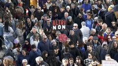 Manifestacin multitudinaria contra Altri celebrada el pasado mes de diciembre en Santiago.