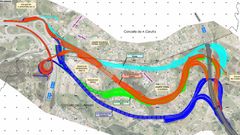 Alternativas iniciales del vial 18.