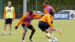Sissoko disfruta con los entrenamientos en Abegondo