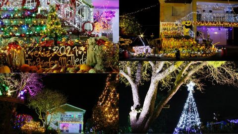 Compilaci�n de fotos de los jardines de Molleda en Halloween y Navidad