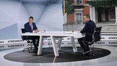Imagen del debate cara a cara entre Pedro S�nchez y Alberto N��ez Feijoo en el 2023.