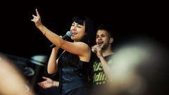 Estela Rodr�guez, de la orquesta Samba, que el martes act�a en San Sadurni�o