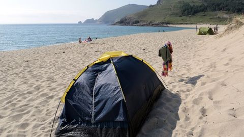 Acampada en Mar de F�ra, en una imagen de archivo 
