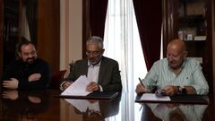 En el acto participaron tambin el delegado episcopal de Patrimonio de Bienes Inmuebles, Miguel ngel Gmez Vzquez, y el presidente de la Confrara da Virxe do Carme, Antonio de los Ojos