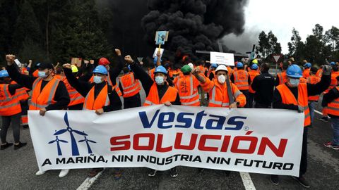 Trabajadores de Vestas en una protesta