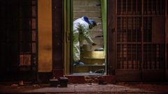 La salida de la discoteca de Lima donde se produjo la muerte de trece personas por una estampida