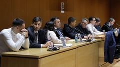 Los condenados por el crimen de Samuel Luiz durante el juicio, celebrado en el 2024.