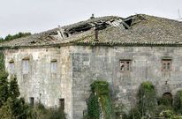 El derrumbe de la techumbre del pazo se ha ido acentuando en los ltimos tiempos.