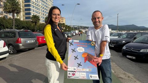 Clara Millares, representante de la escuela de boxeo El Canario, y el concejal de Deportes de Ribeira, �lex Vidal

