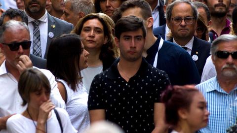 Homenaje a las victimas del 17A en el primer aniversario de los atentados en La Rambla y Cambrils