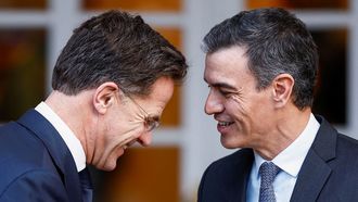 El secretario general de la OTAN, Mark Rutte, y el presidente del Gobierno espaol, Pedro Snchez, en una imagen de archivo