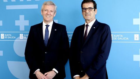 Alfonso Rueda, presidente de la Xunta, con Rui Moreira, alcalde de Oporto