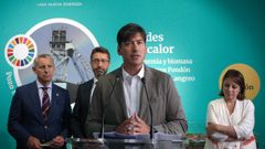 El consejero de Ciencia del Principado de Asturias, Borja Sánchez, interviene en el acto de celebración del Día de Hunosa en la 68 Feria Internacional de Muestras