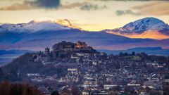 Una vista de Stirling, con el castillo en lo alto.