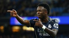 Vinicius, celebra su segundo gol ante el Manchester City.