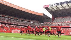 El Sporting entrena en El Molin�n.El Sporting entrena en El Molin�n 