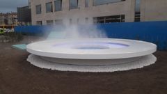 Fuente �termal� instalada en la nueva terminal de buses de Ourense