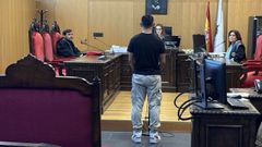 El acusado, durante el juicio en Ourense