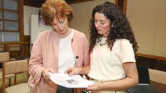 Olga Mah�a, � dereita, intervir� hoxe en Malpica 