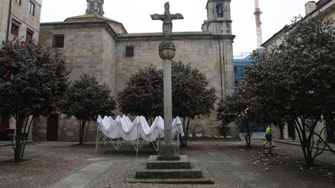 Crucero de la plaza de la Magdalena de Ourense.