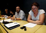 Juan Carlos Ameijeiras, en el centro, es uno de los portavoces de la coordinadora de las AMPA. 