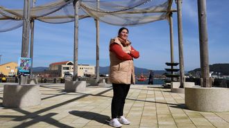 Tania Pouso, mariscadora en Noia
