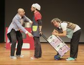 Os Tres Tenedores, onte, no Pazo da Cultura carball�s