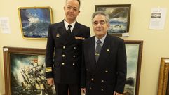 A la derecha, Jos Manuel Pato, el da de inauguracin de la exposicin 