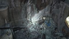 Estado en el que qued� el cuarto de ba�o donde se origin� el fuego.