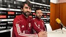 Dani Gesto y Antn Permuy, segundo y primer entrenador, respectivamente, del Compostela