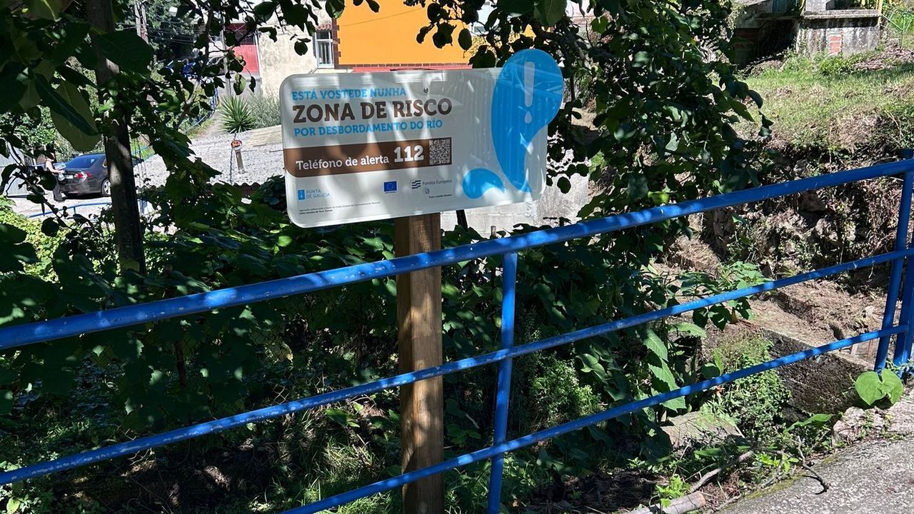 Redondela señaliza con 34 paneles sus zonas con mayor riesgo de inundación