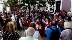 La cantera de Bgoas da Terra, antes de la actuacin que ofreci tras el Desfile das Nacins de la Mostra