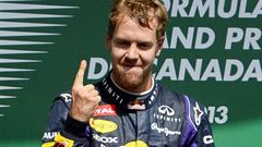 Vettel, en el podio de Canad�